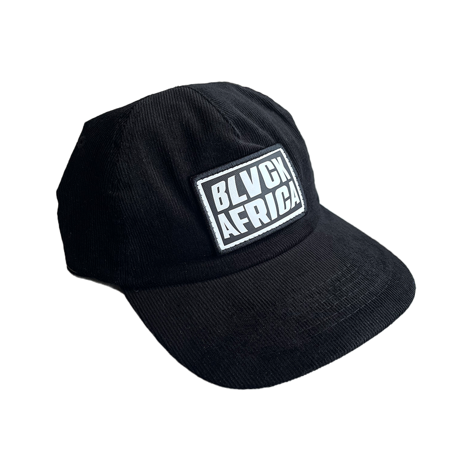 Corduroy 5 Panel Cap - Black