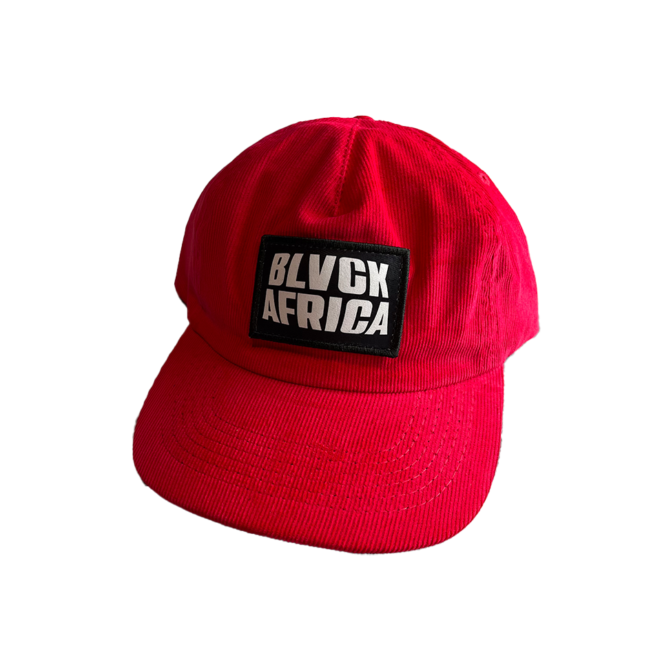 Corduroy 5 Panel Cap - Red