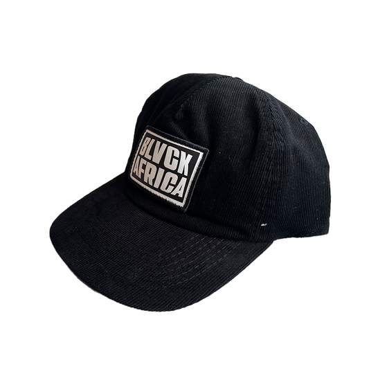 Corduroy 5 Panel Cap - Black