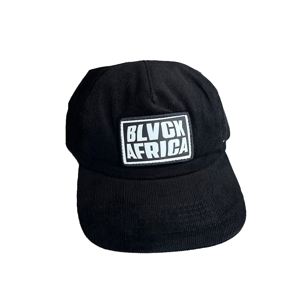 Corduroy 5 Panel Cap - Black